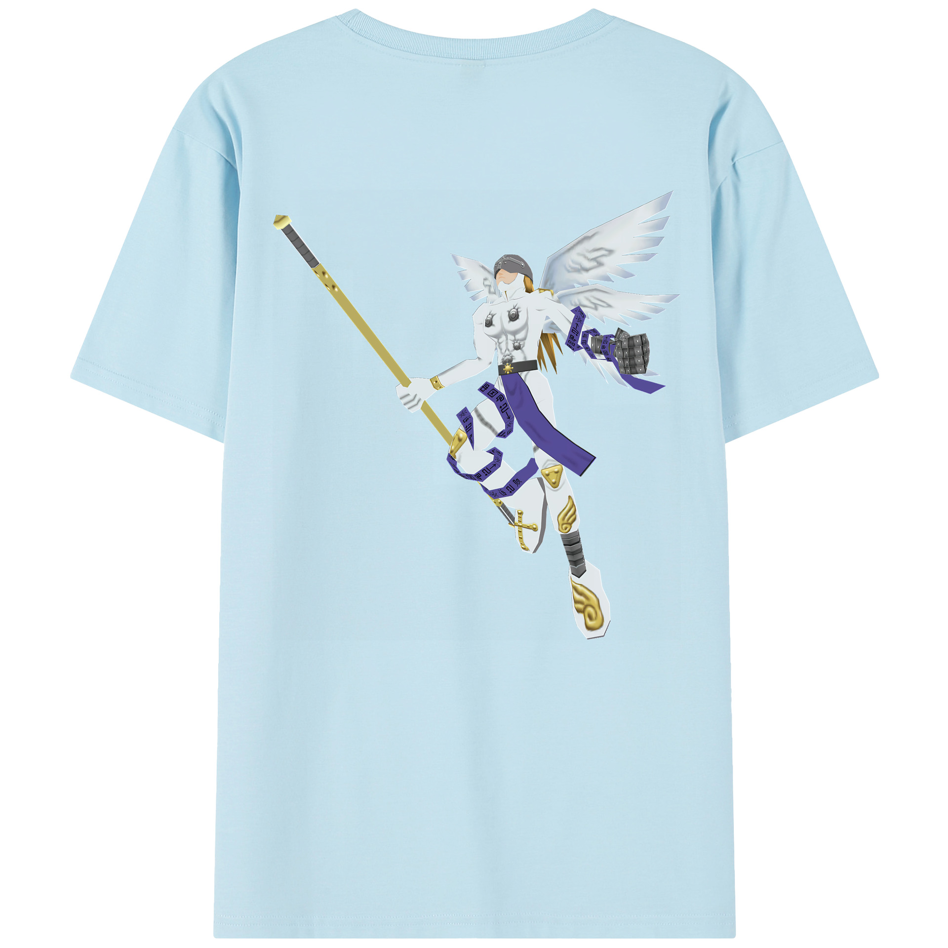 （画像用） Digimon デジタルモンスター/デジモン 綿100％半袖Tシャツ（背面プリント）